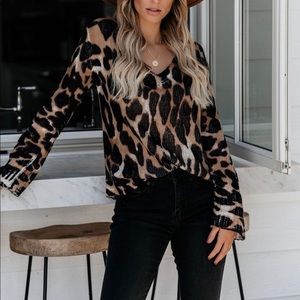 Olivaceous cheetah sweater